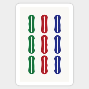 Nine Bamboo Stick String Jiu Tiao 索 Tile. It's Mahjong Time! Sticker